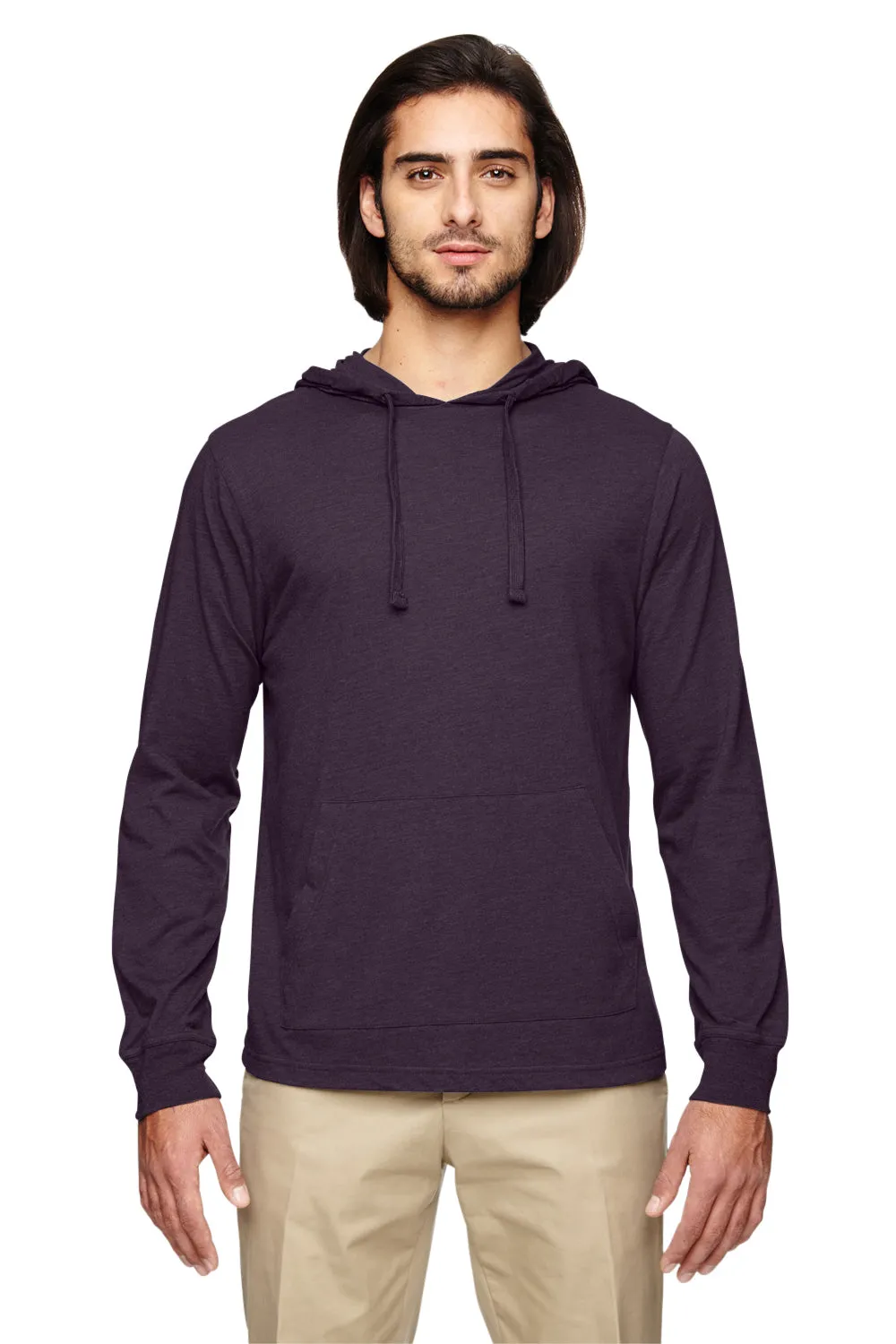 Econscious Mens Eco Jersey Hooded T-SHirt Hoodie - Eggplant Purple  The best Clothing Econscious
