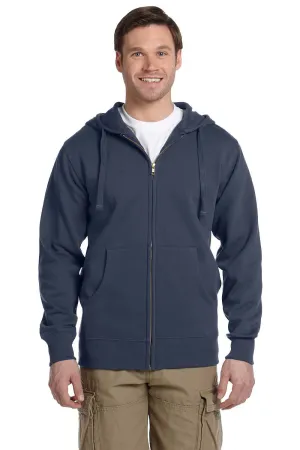 Econscious Mens Full Zip Hooded Sweatshirt Hoodie w/ Pockets - Pacific Blue  The best Clothing Econscious