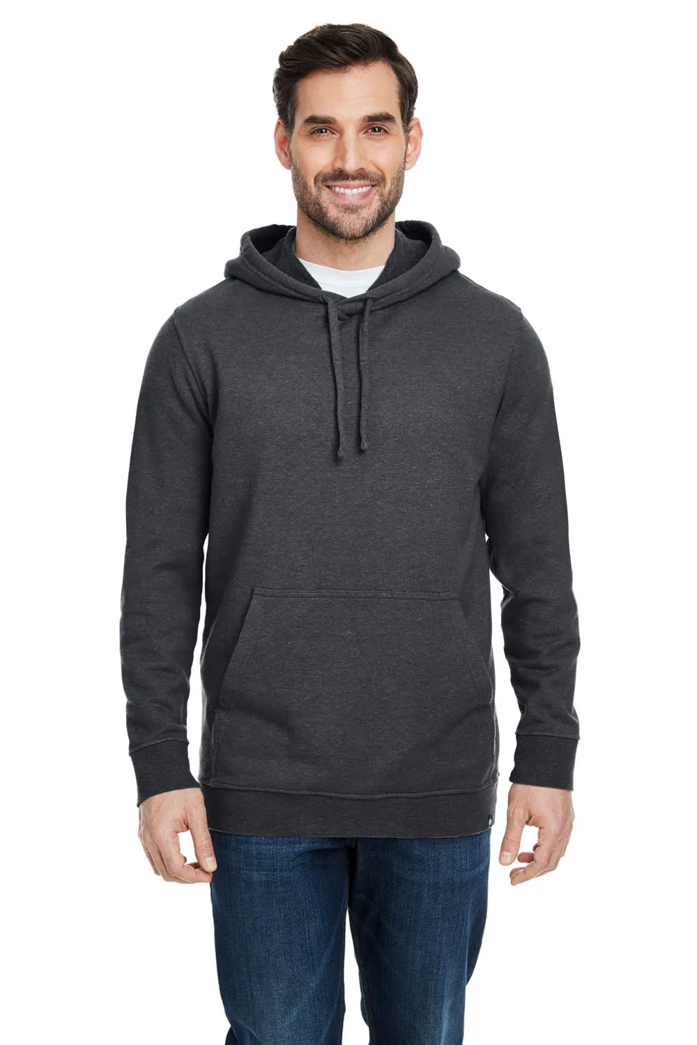 Econscious Mens Hemp Hero Hooded Sweatshirt Hoodie w/ Pouch Pocket - Washed Black  The best Clothing Econscious