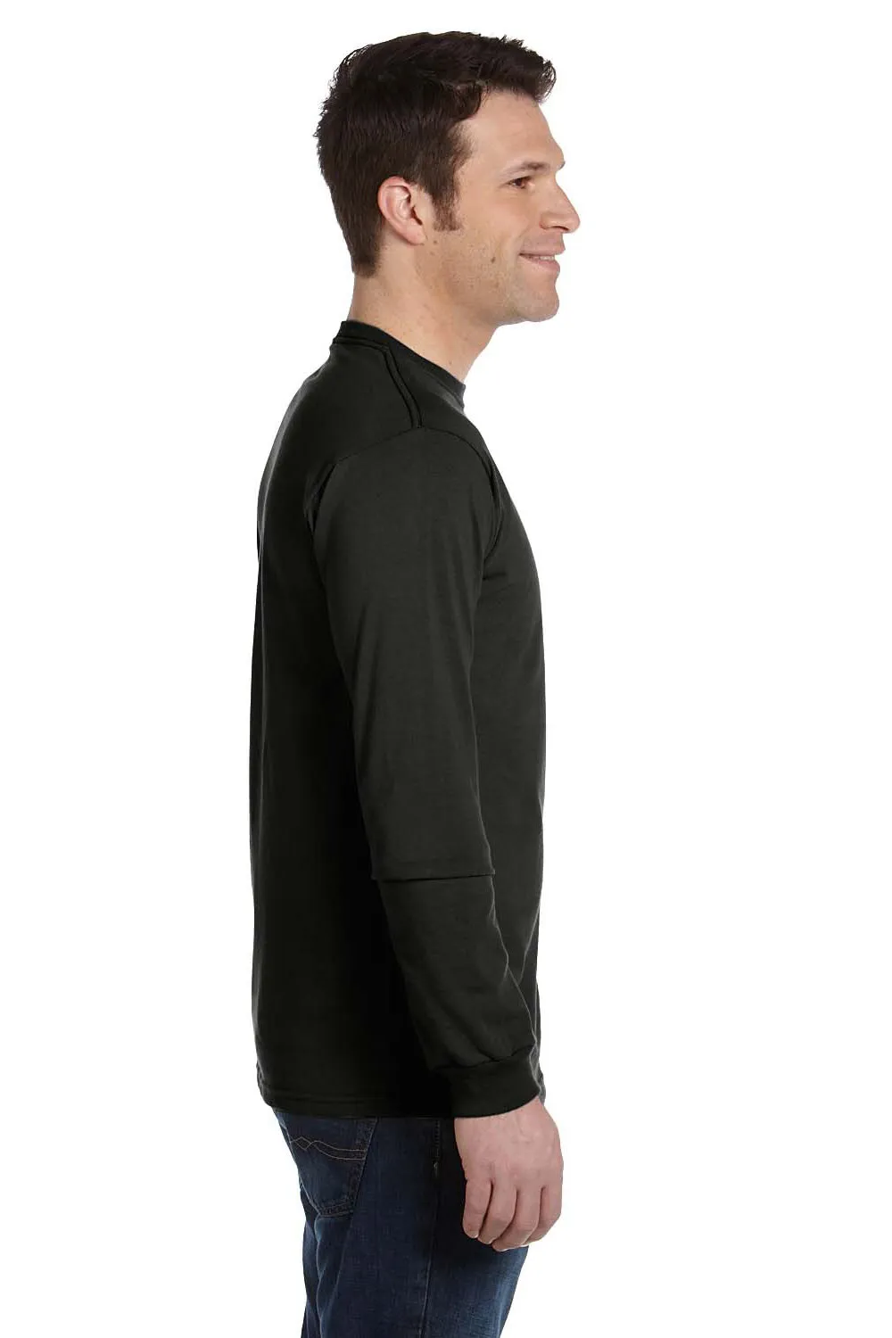 Econscious Mens Long Sleeve Crewneck T-Shirt - Black  The best Clothing Econscious