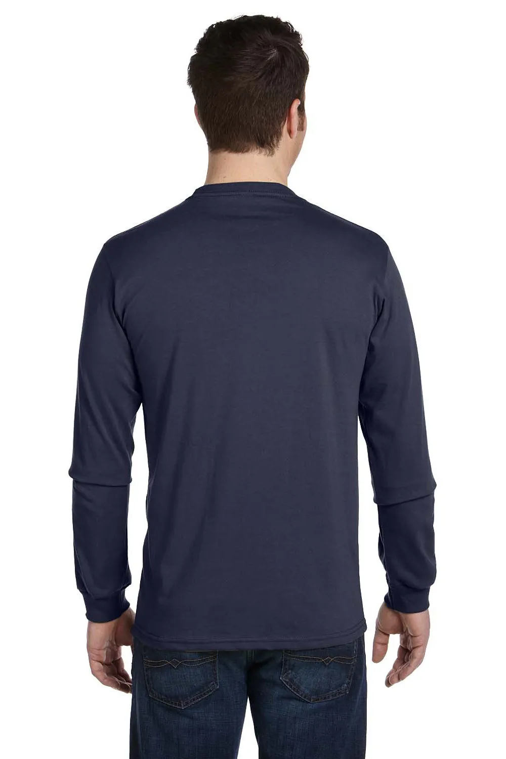 Econscious Mens Long Sleeve Crewneck T-Shirt - Pacific Blue  The best Clothing Econscious