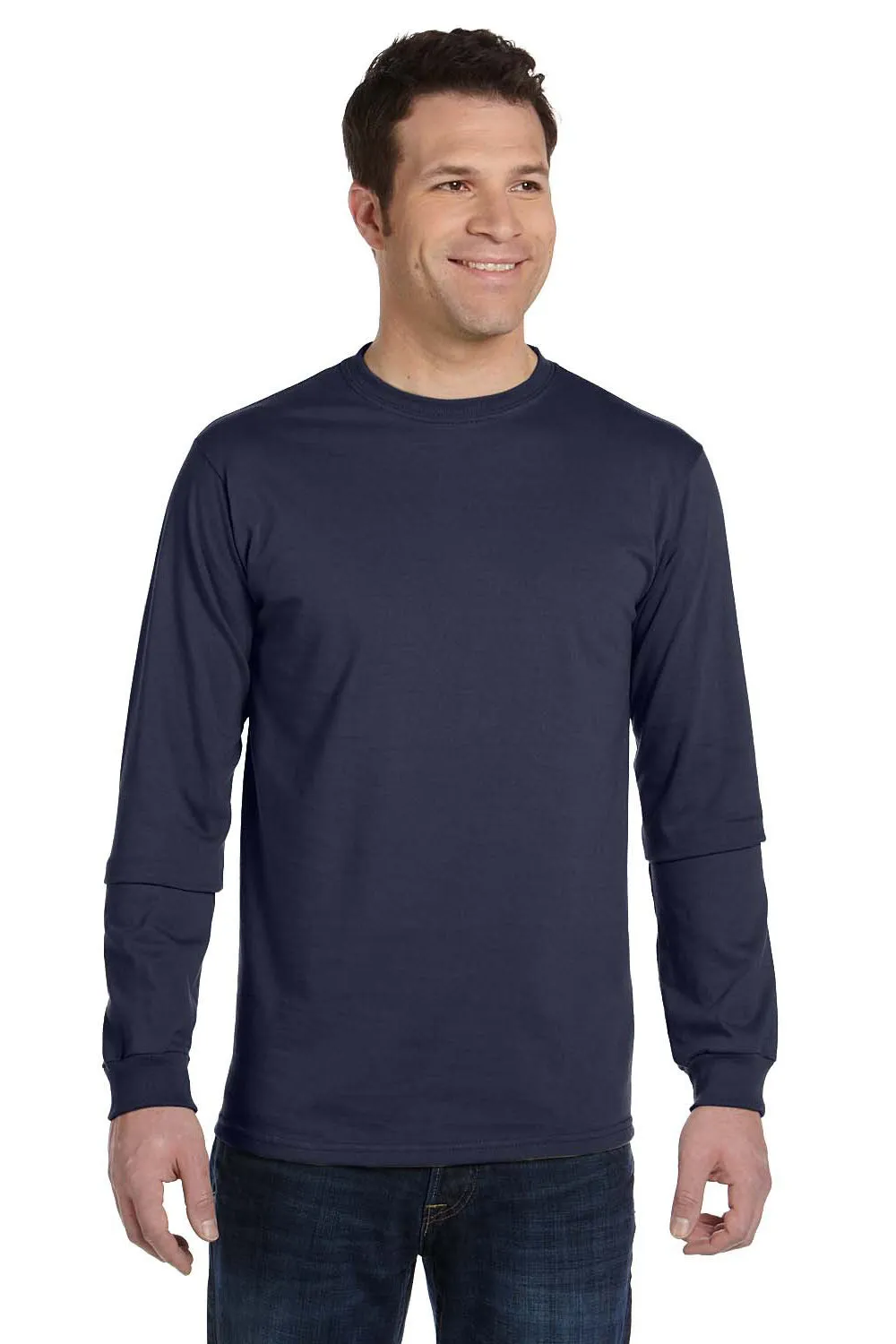 Econscious Mens Long Sleeve Crewneck T-Shirt - Pacific Blue  The best Clothing Econscious