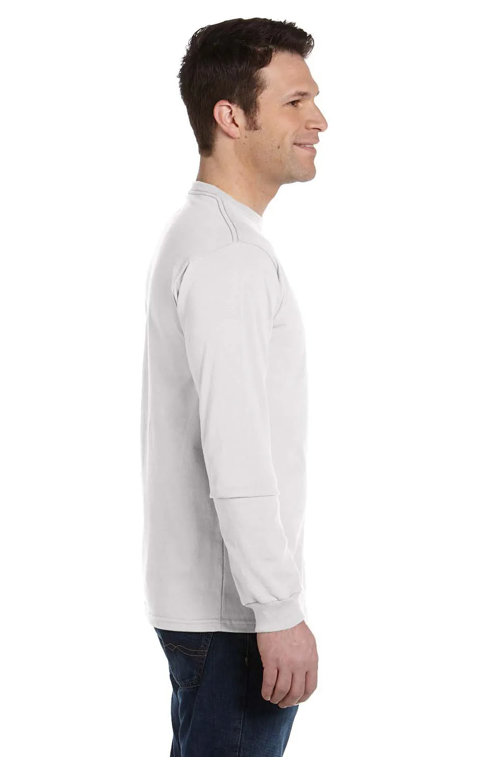 Econscious Mens Long Sleeve Crewneck T-Shirt - White  The best Clothing Econscious