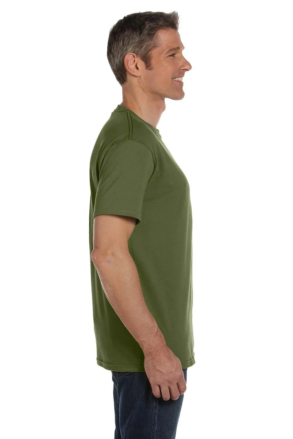Econscious Mens Short Sleeve Crewneck T-Shirt - Olive Green  The best Clothing Econscious