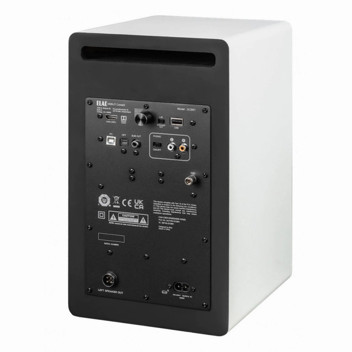 Elac DCB61 Debut ConneX Powered Bookshelf Speaker - Each (White)