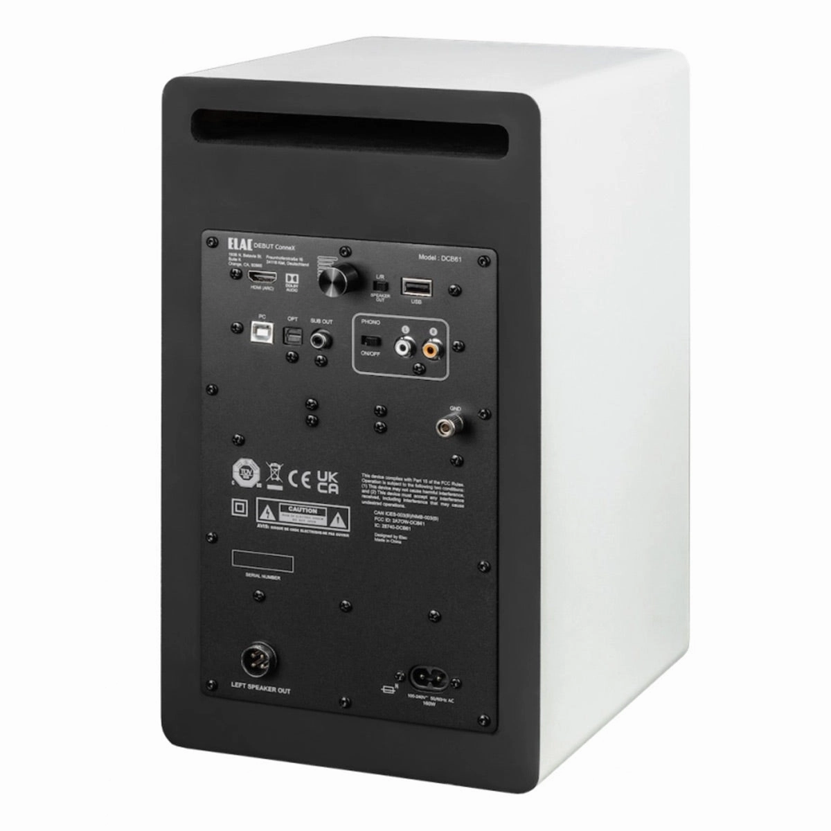 Elac DCB61 Debut ConneX Powered Bookshelf Speaker - Pair (White)