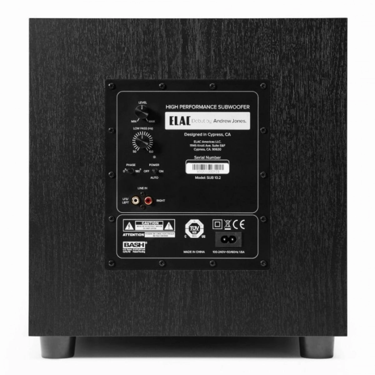 Elac DS102-BK S10.2 10" Subwoofer (Black Ash Vinyl)