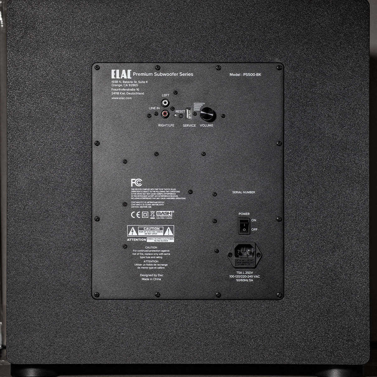 Elac PS500 15 Inch Smart Subwoofer - Each (Black)