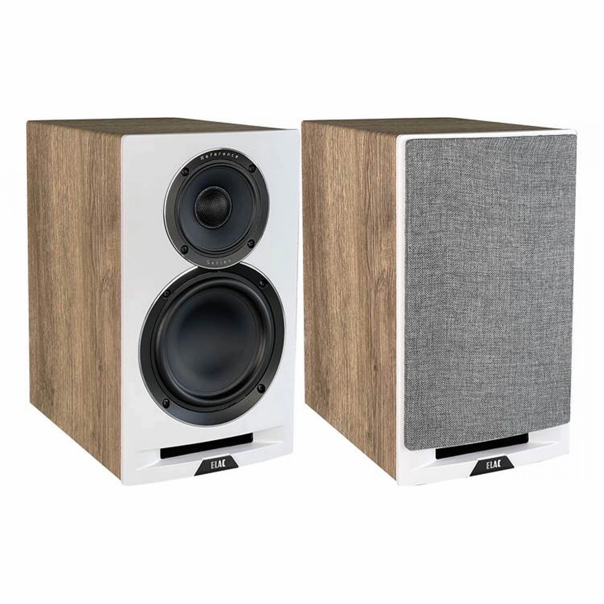 Elac UBR62 6.5 Inch Bookshelf Speakers - Pair (Oak/White)