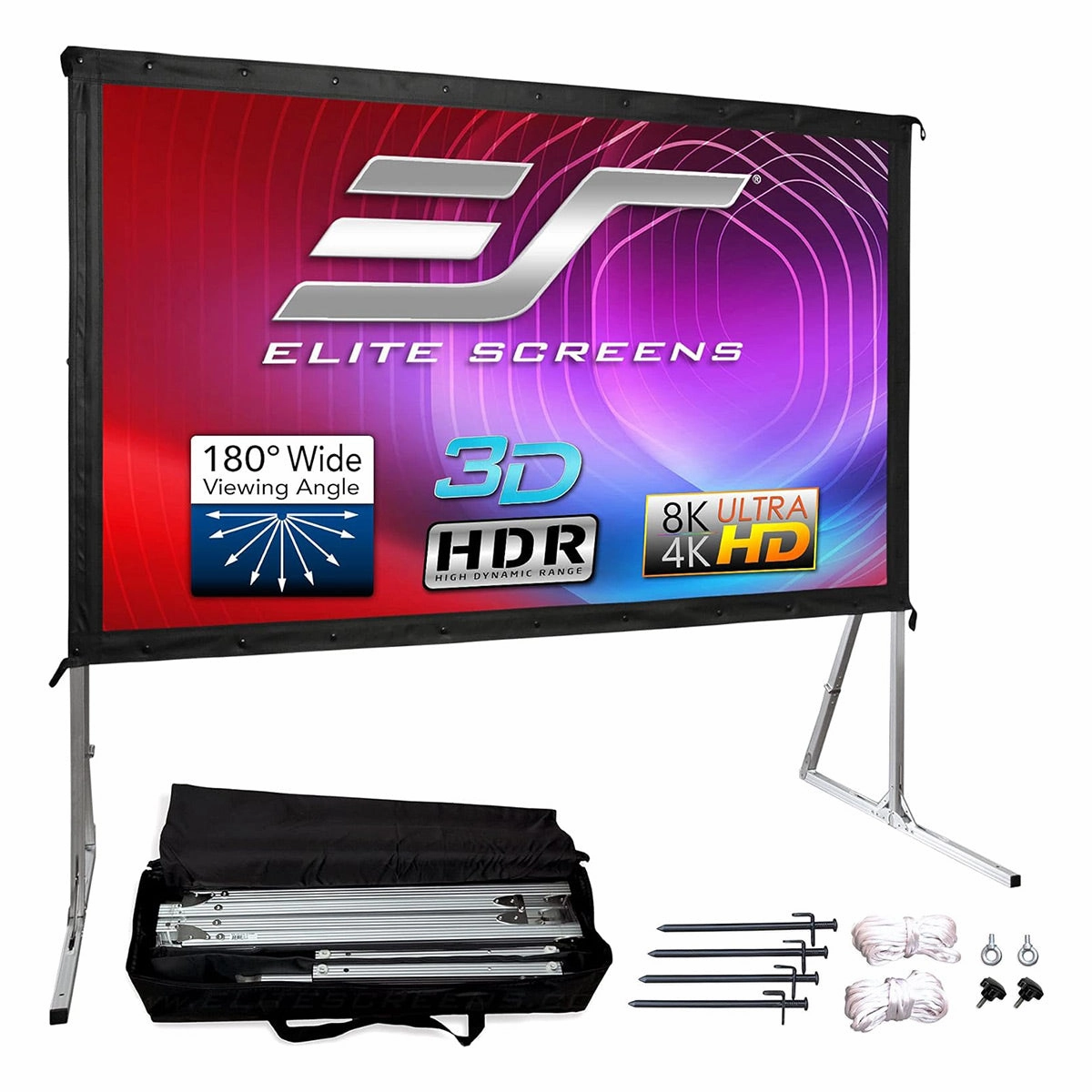 Elite Screens OMS110H2 Yard Master 2 110" CineWhite Outdoor Projector Screen Projectors & Projector Screens,Home Cinema,Video Projection