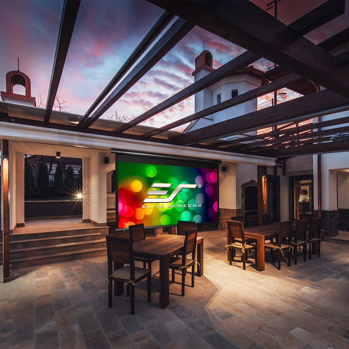 Elite Screens OMS120HM Yard Master Manual 120" MaxWhite Outdoor Projector Screen