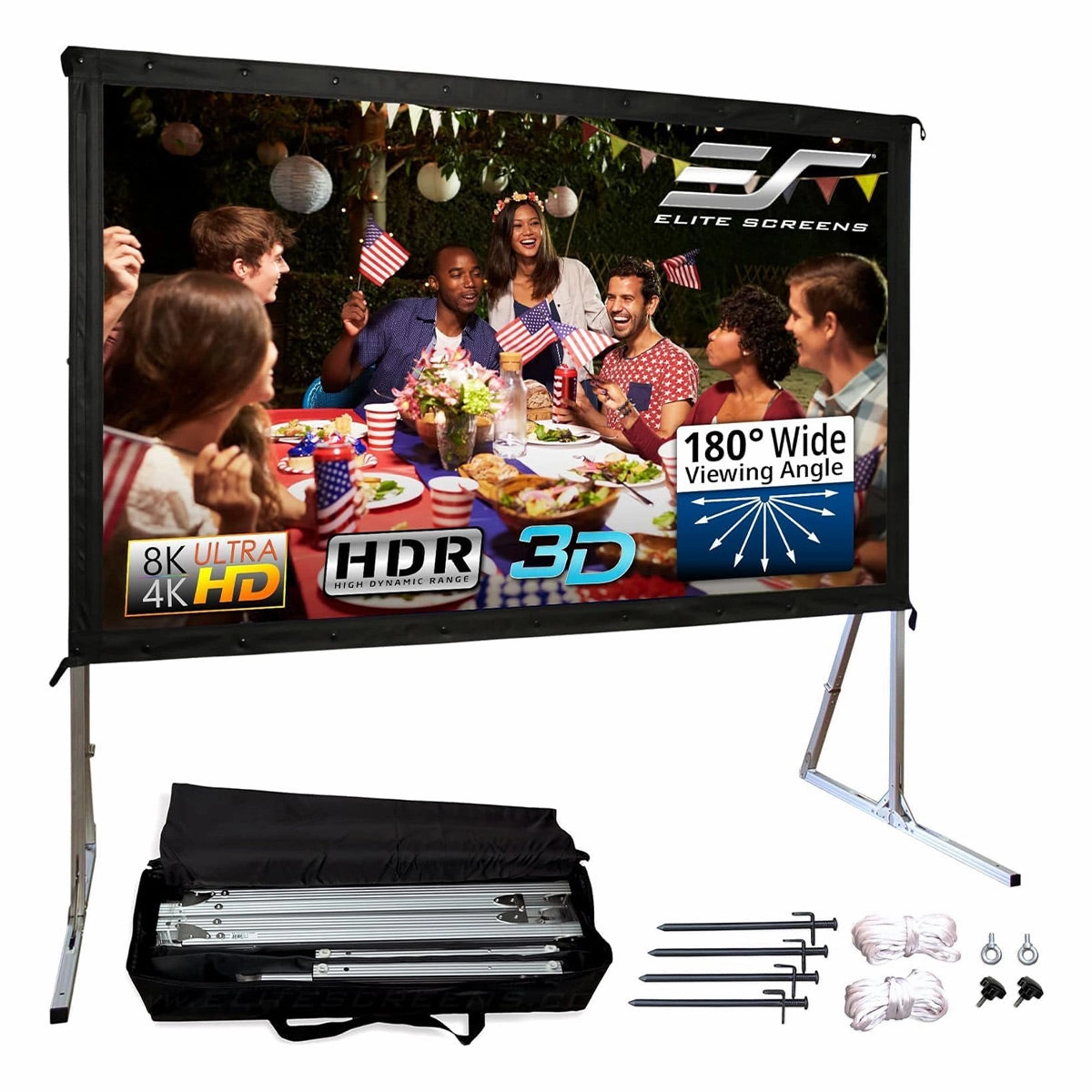 Elite Screens OMS135H2 Yard Master 2 135" CineWhite Outdoor Projector Screen Projectors & Projector Screens,Home Cinema,Video Projection
