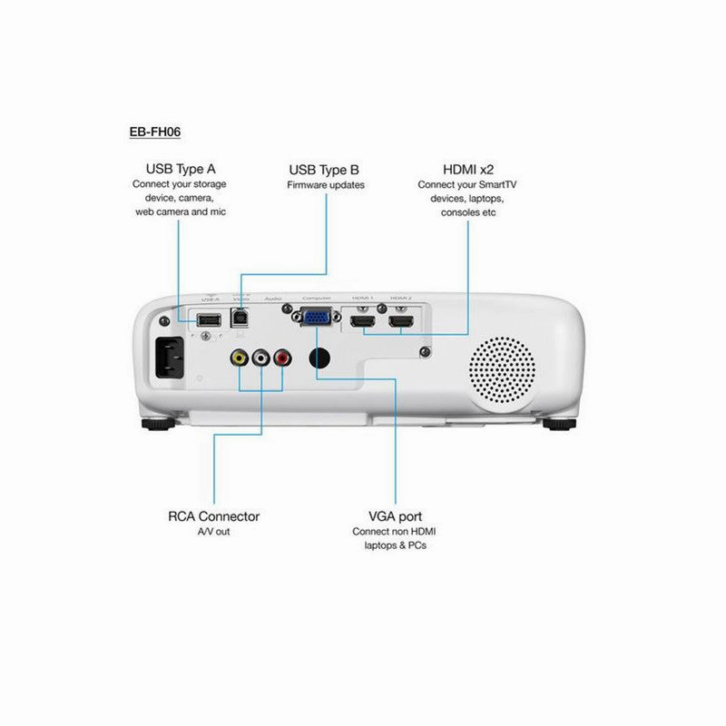 Epson - EB-FH06 Full HD 1080p Projector (Each)