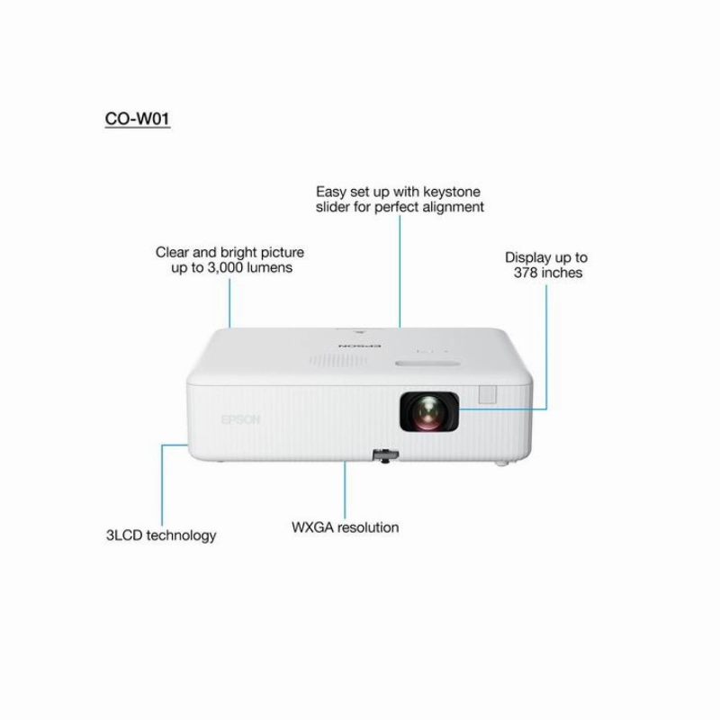 Epson CO-W01 WXGA Projector (Each)