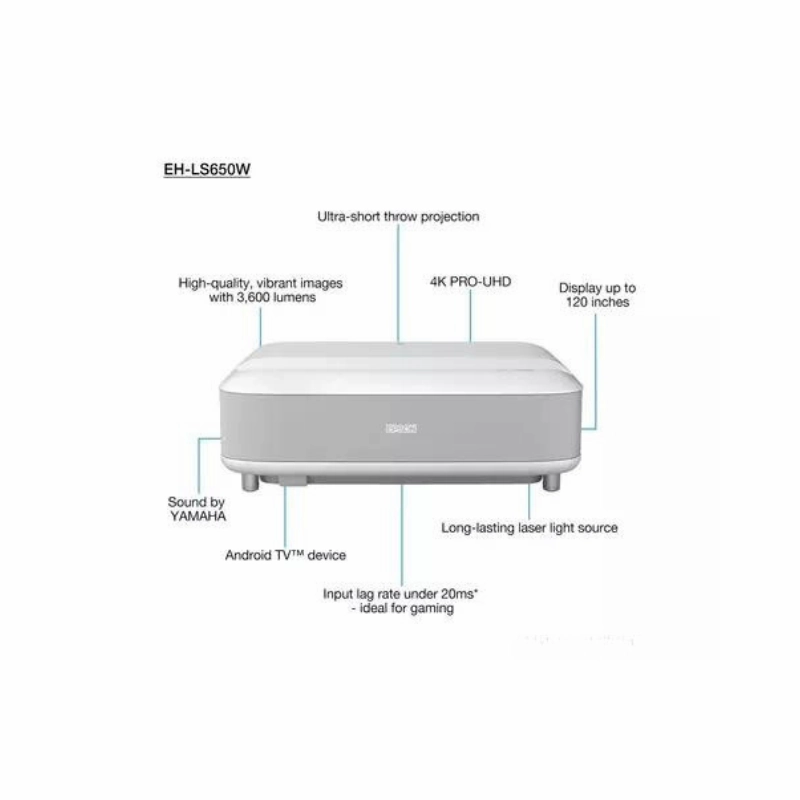 Epson EH-LS650 PRO-UHD Ultra-short-Throw Projector (Each)