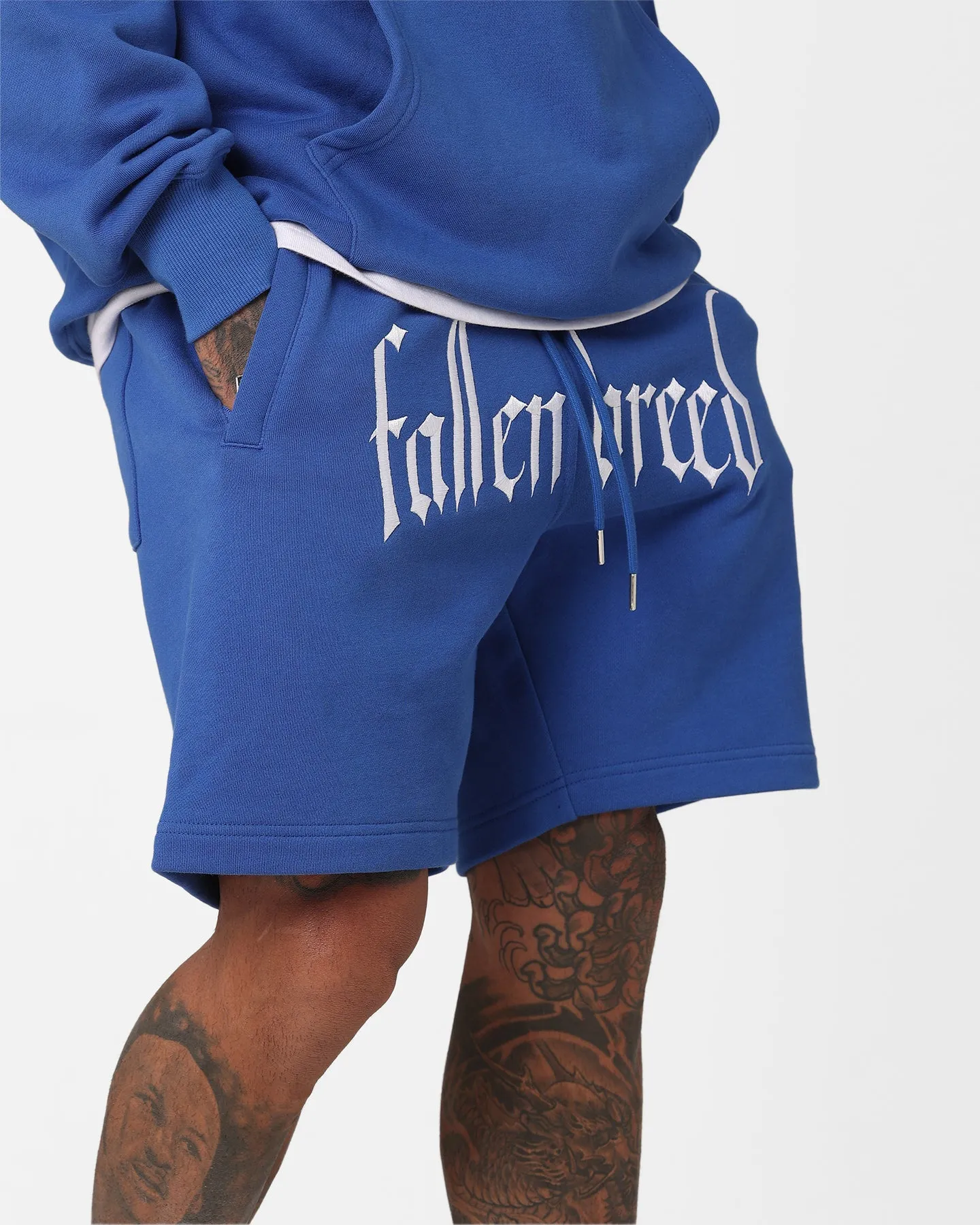 Fallen Breed Logo Sweat Shorts Sapphire Blue