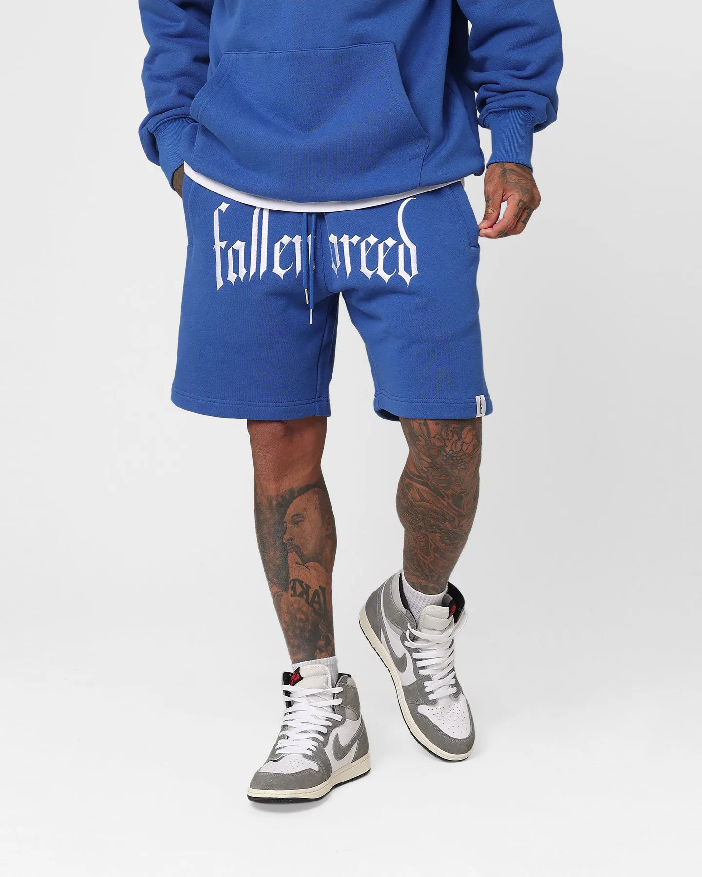 Fallen Breed Logo Sweat Shorts Sapphire Blue