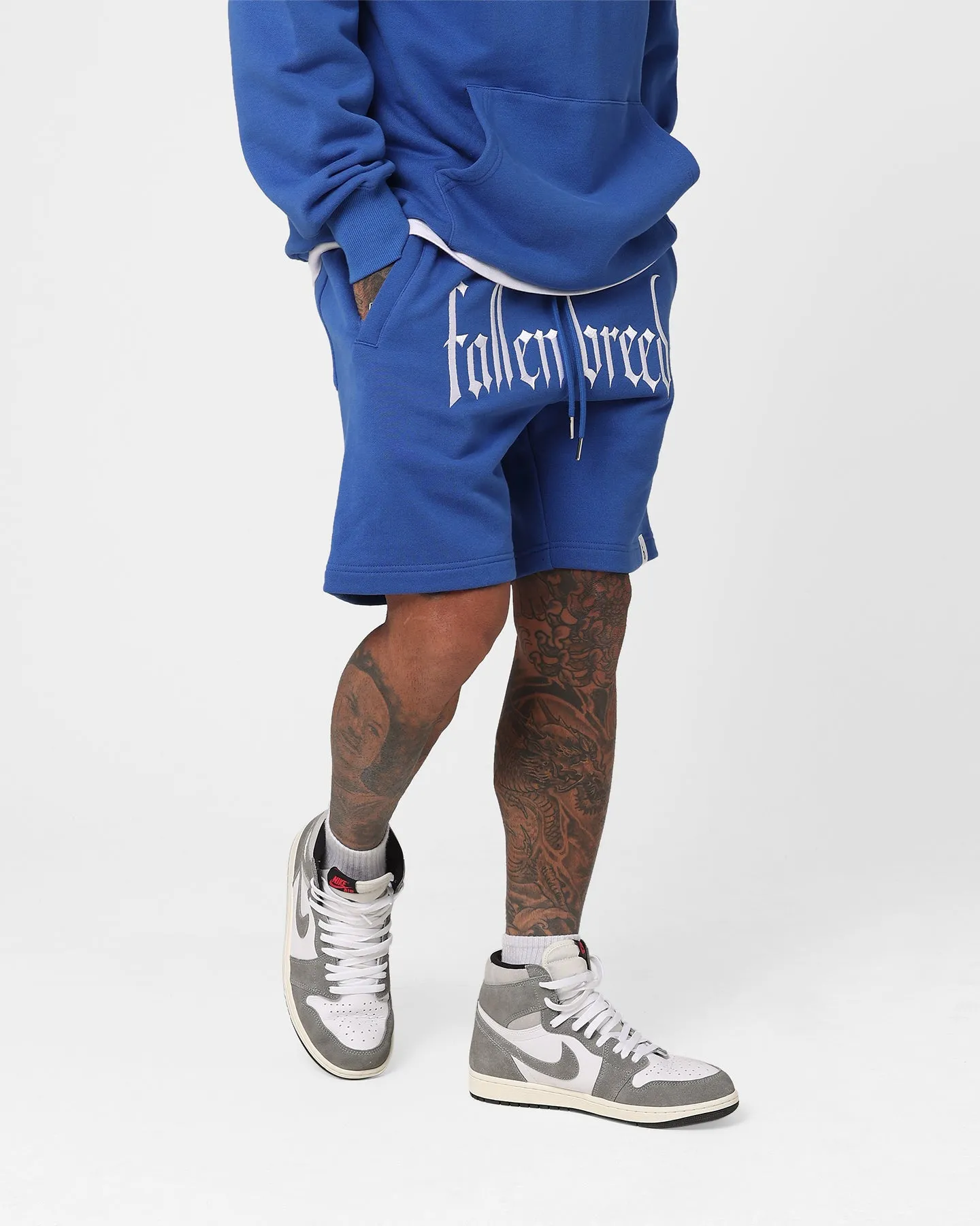 Fallen Breed Logo Sweat Shorts Sapphire Blue