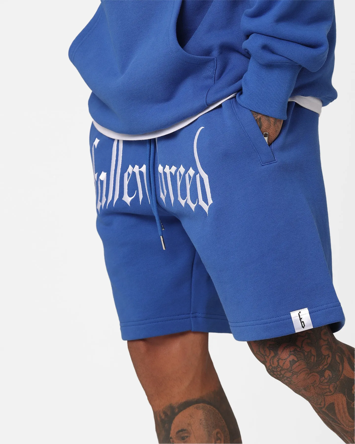 Fallen Breed Logo Sweat Shorts Sapphire Blue