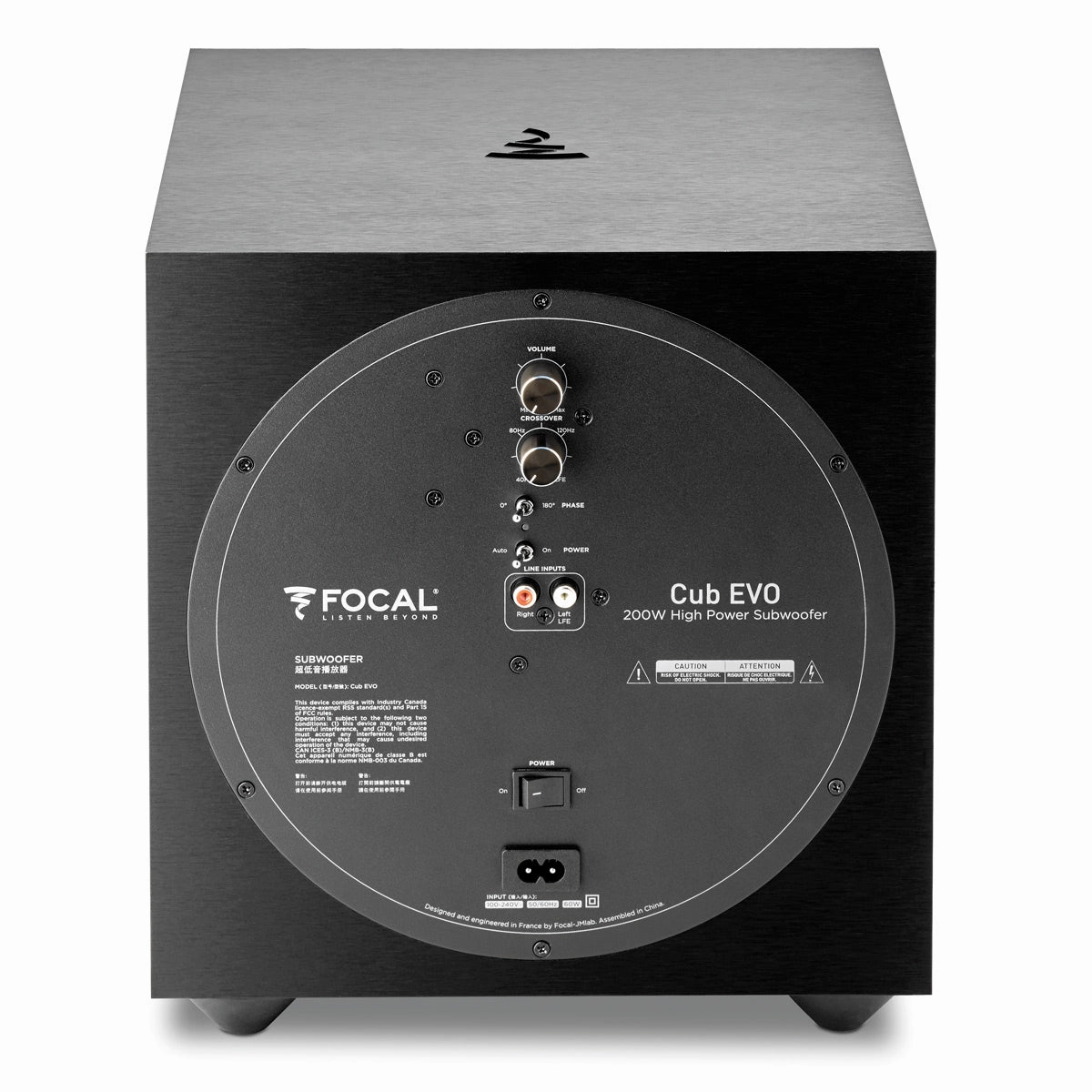 Focal Cub Evo Active Bass-Reflex Subwoofer (Black)