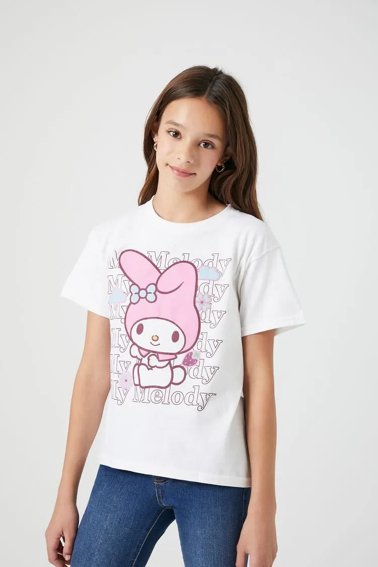 Forever 21 Girls My Melody Graphic T-Shirt (Kids) White/Multi Forever 21