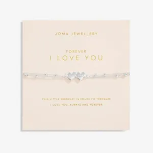 Forever I Love You Silver Plated 18cm   3cm Bracelet 6732 Joma Jewellery