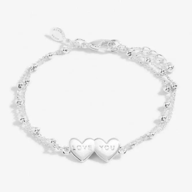 Forever I Love You Silver Plated 18cm   3cm Bracelet 6732 Joma Jewellery