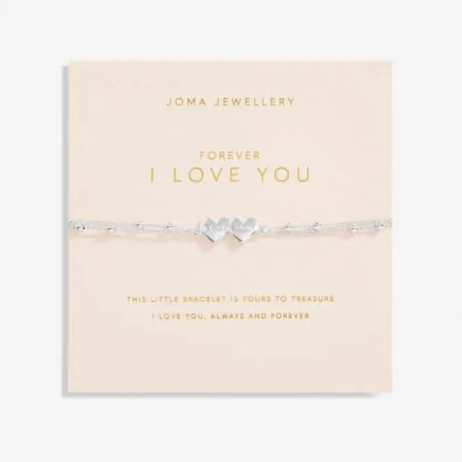 Forever I Love You Silver Plated 18cm   3cm Bracelet 6732 Joma Jewellery