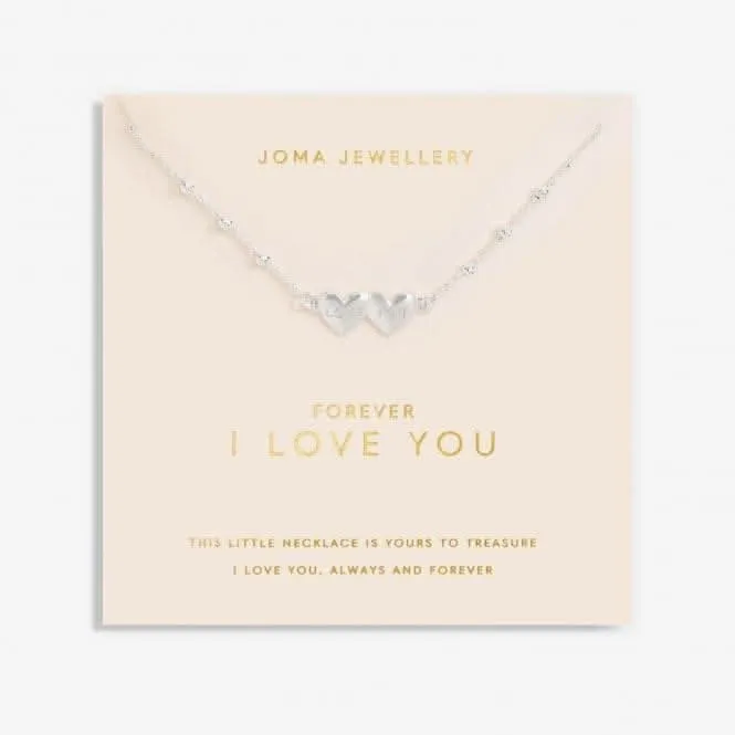 Forever I Love You Silver Plated 46cm   5cm Necklace 6733 Joma Jewellery