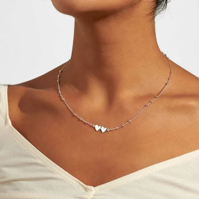 Forever I Love You Silver Plated 46cm   5cm Necklace 6733 Joma Jewellery