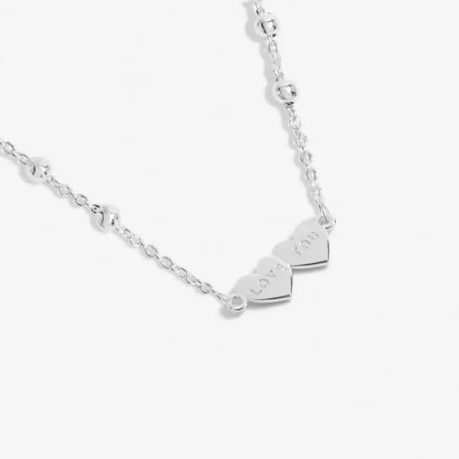 Forever I Love You Silver Plated 46cm   5cm Necklace 6733 Joma Jewellery
