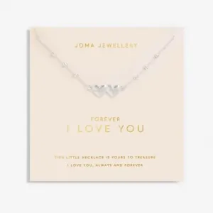 Forever I Love You Silver Plated 46cm   5cm Necklace 6733 Joma Jewellery