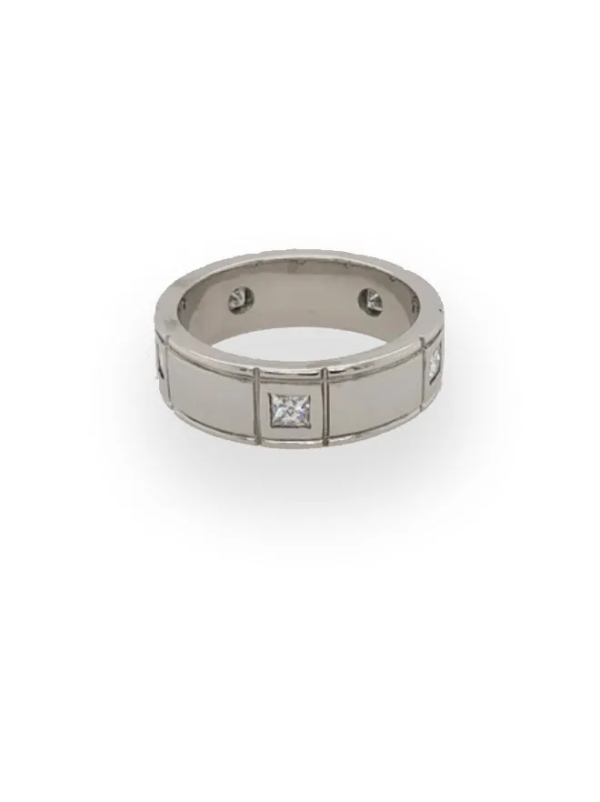 Forever Jewellery Platinum Band with Diamonds