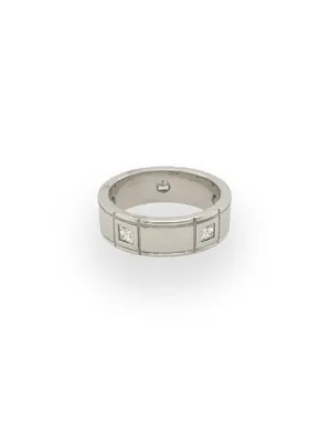 Forever Jewellery Platinum Band with Diamonds