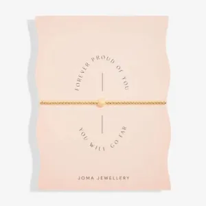 Forever Proud Of You You Will Go Far Gold Plated 17.5cm Bracelet 6780 Joma Jewellery