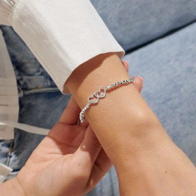 Forever Yours 40th Birthday Silver Plated 17.5cm Bracelet 6883 Joma Jewellery