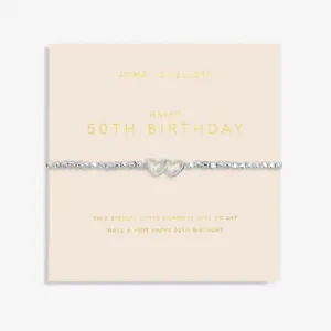 Forever Yours 50th Birthday Silver Plated 17.5cm Bracelet 6884 Joma Jewellery
