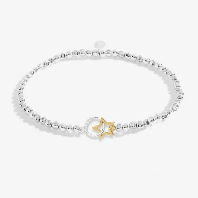 Forever Yours Always Dream Big Silver Gold Plated 17.5cm Bracelet 6882 Joma Jewellery