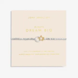 Forever Yours Always Dream Big Silver Gold Plated 17.5cm Bracelet 6882 Joma Jewellery