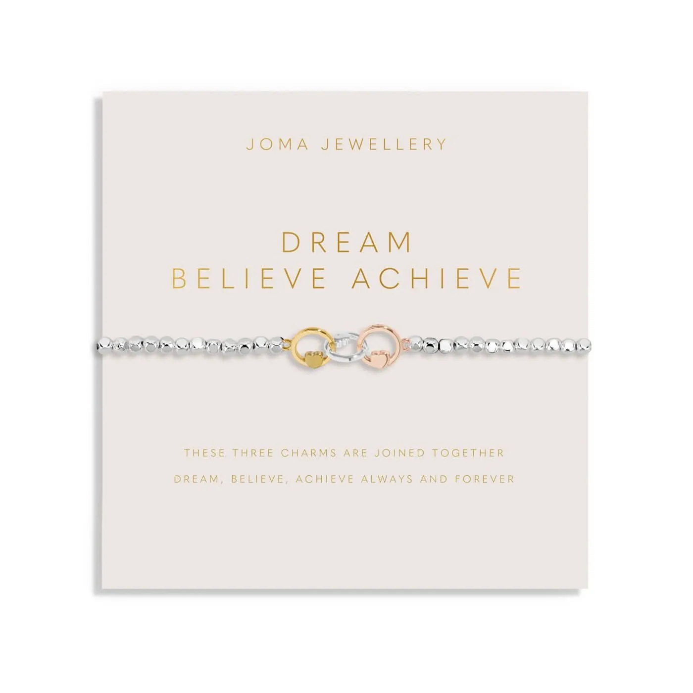 Forever Yours Dream Believe Achieve Silver Bracelet 8287 Joma Jewellery