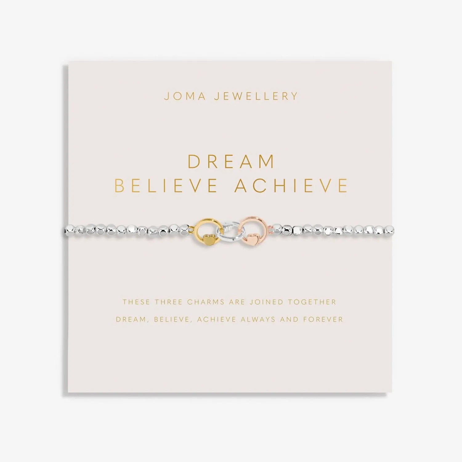 Forever Yours Dream Believe Achieve Silver Bracelet 8287 Joma Jewellery
