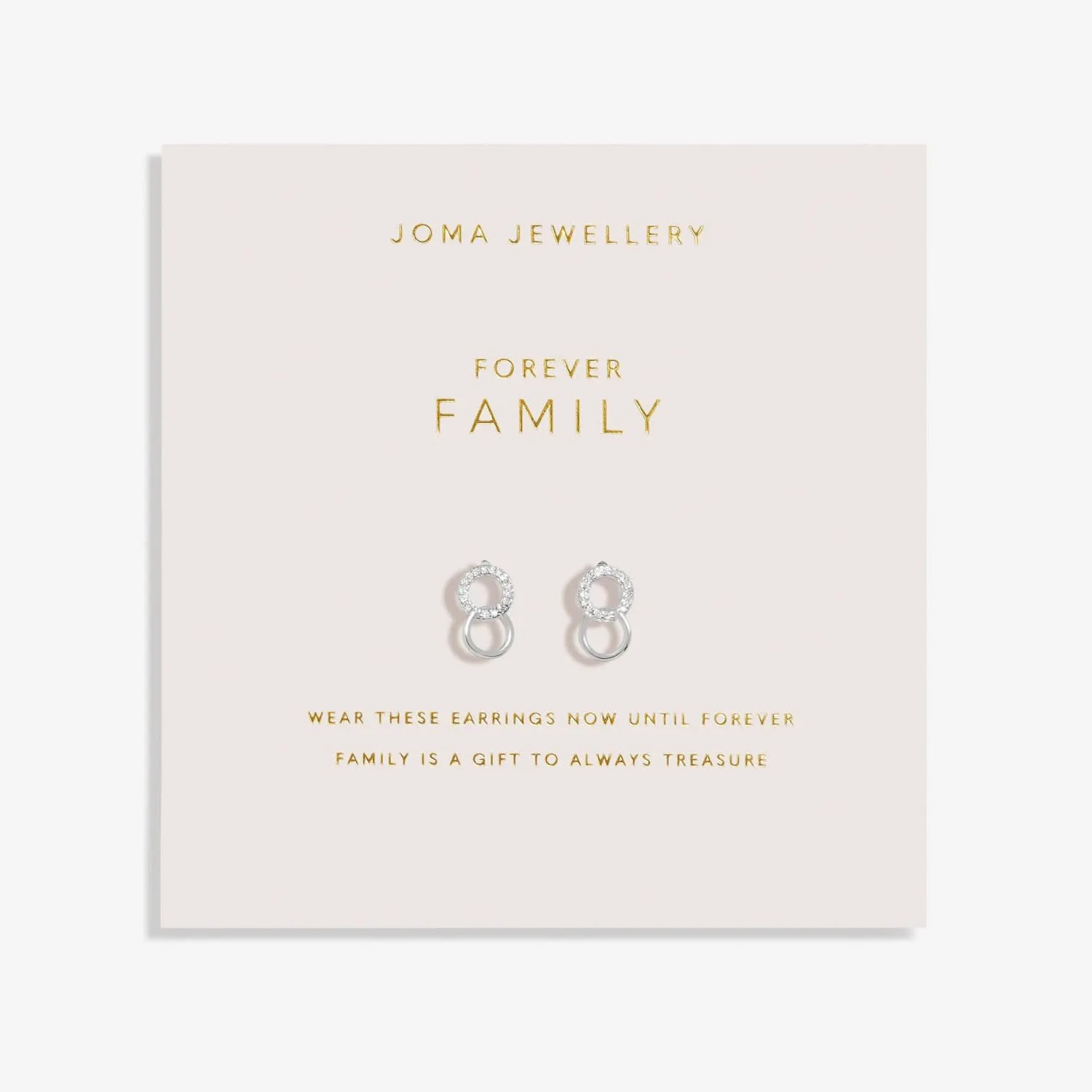 Forever Yours Forever Family Silver Plated Earrings 7508 Joma Jewellery
