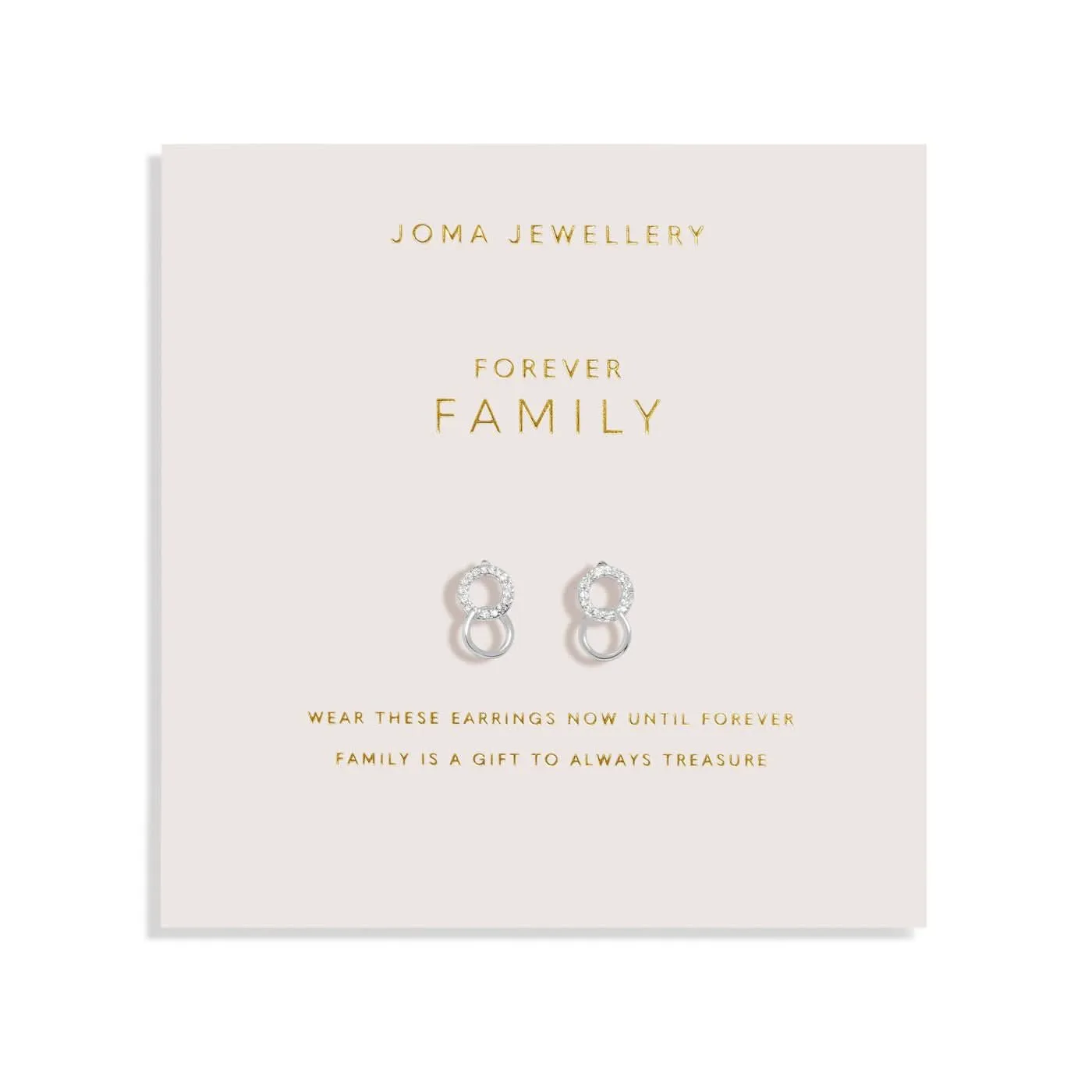 Forever Yours Forever Family Silver Plated Earrings 7508 Joma Jewellery