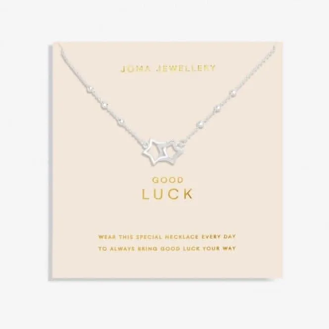 Forever Yours Good Luck Silver Plated 46cm   5cm Necklace 6717 Joma Jewellery