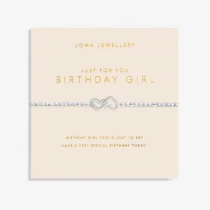 Forever Yours Just For You Birthday Girl Silver 17.5cm Bracelet 6153 Joma Jewellery