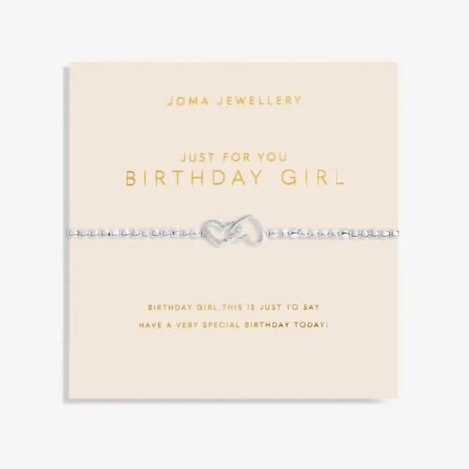 Forever Yours Just For You Birthday Girl Silver 17.5cm Bracelet 6153 Joma Jewellery