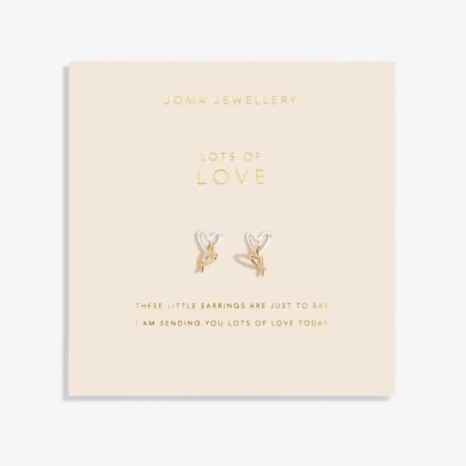 Forever Yours Lots Of Love Silver Gold Plated Earrings 6767 Joma Jewellery