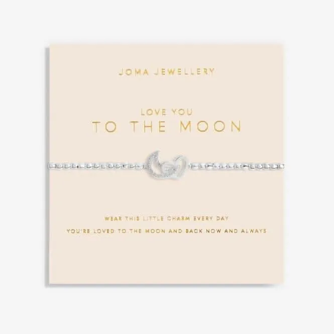 Forever Yours Love You To The Moon Silver 17.5cm Bracelet 6155 Joma Jewellery