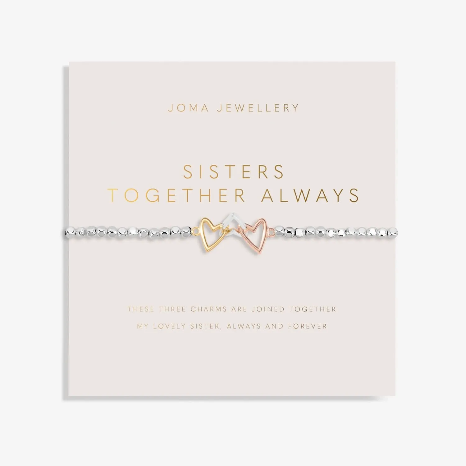 Forever Yours Sister Together Always Silver Bracelet 8283 Joma Jewellery