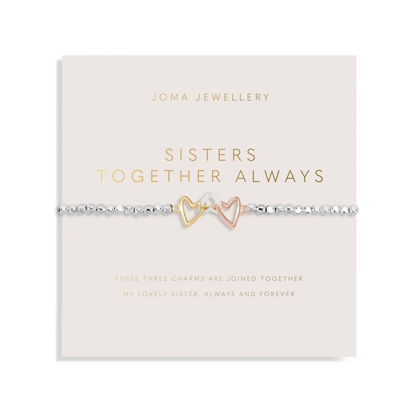 Forever Yours Sister Together Always Silver Bracelet 8283 Joma Jewellery